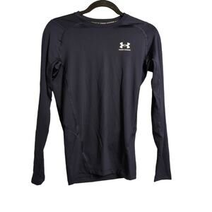 Under Armour UA Navy Blue Compression Long Sleeve HeatGear Base Layer Shirt M